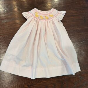 Pink Smocked Kids Dress